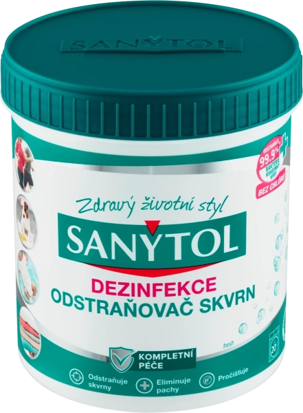 Odstraňovač škvŕn dezinfekčný Sanytol, 450 g