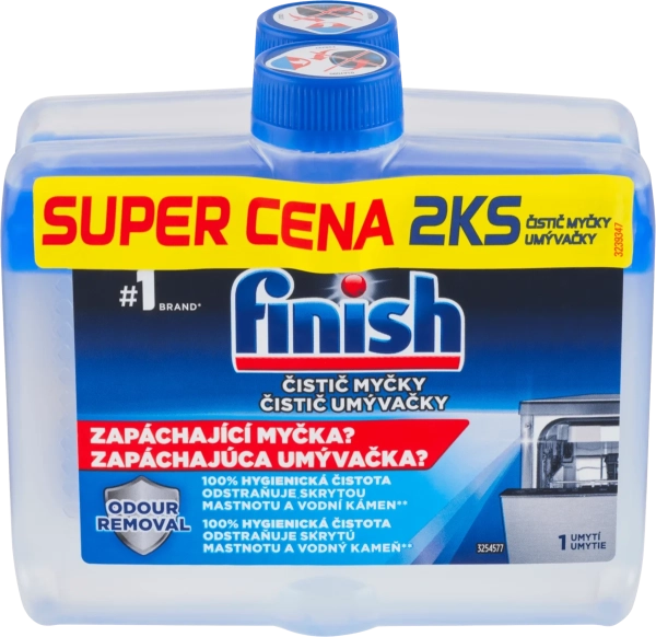 Čistič umývačky Finish, 2 x 250 ml