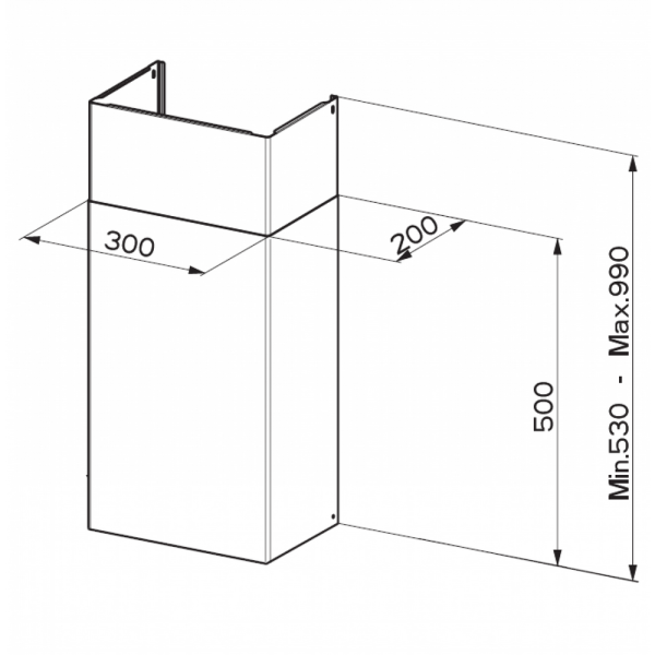FABER Sada prodloužených komínů 990 WH