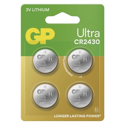 EMOS Lithiová knoflíková baterie GP Ultra CR2430, 4 ks