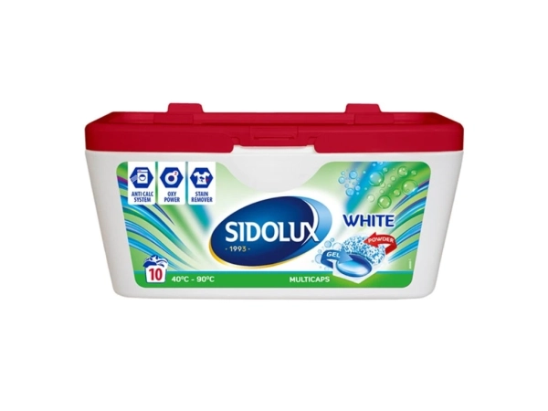 Sidolux Multicaps White pracie kapsule na bielu bielizeň 10 ks