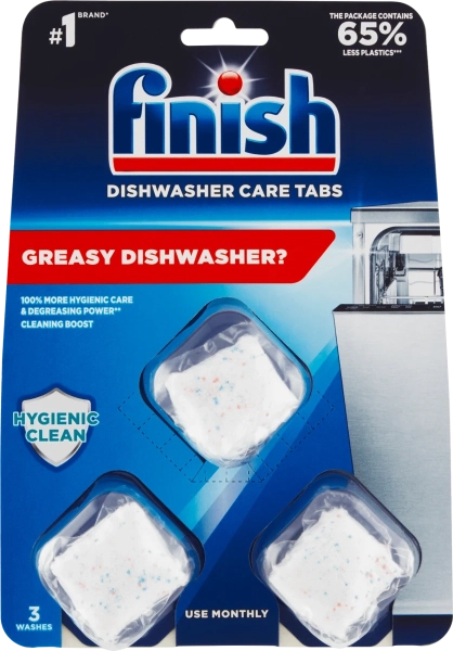 Čistič umývačky Finish, 3 ks