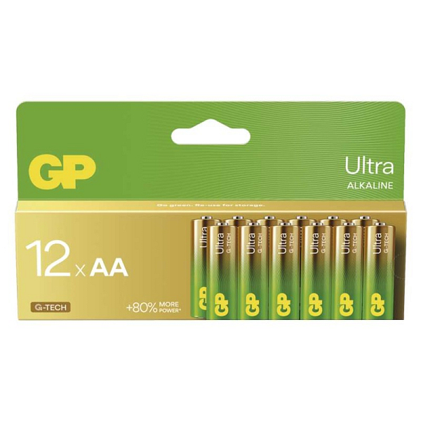 EMOS Alkalická baterie GP Ultra AA (LR6), 12 ks