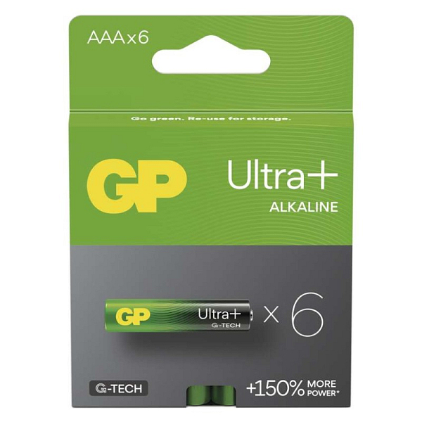 EMOS Alkalická baterie GP Ultra Plus AAA (LR03), 6 ks