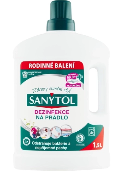 Dezinfekcia na bielizeň Sanytol - biele kvety, 1,5 l