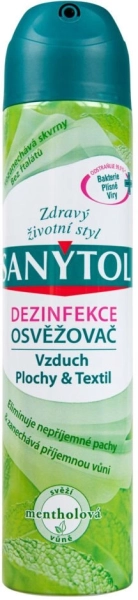 Osviežovač vzduchu Sanytol Mentol, 300 ml