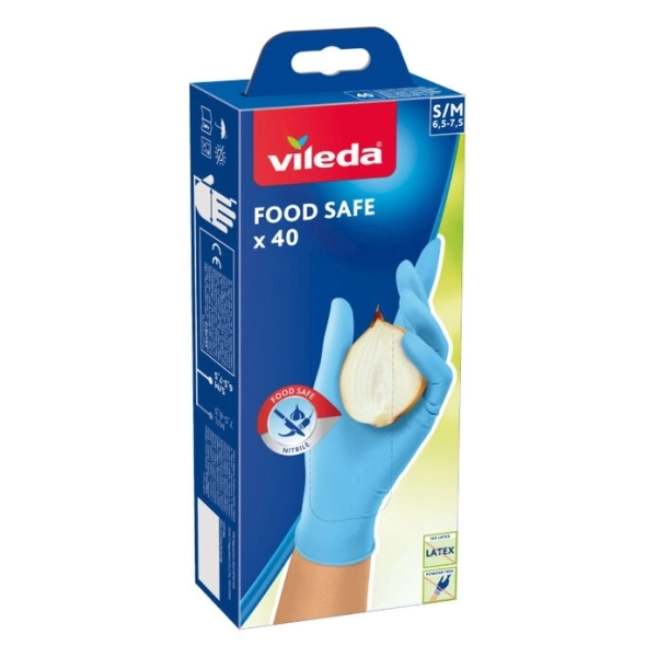 VILEDA rukavice Food Safe, 40 ks - veľ. S/M