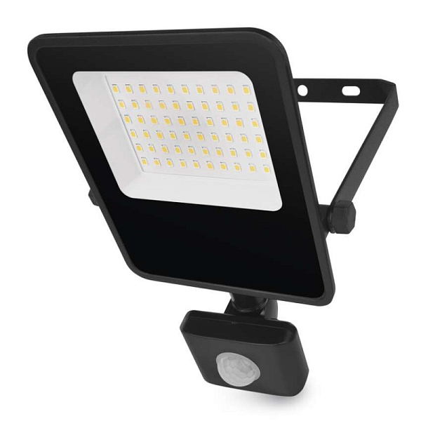 EMOS LED reflektor VISIO s pohybovým čidlem, 30 W, černý, neutrální bílá