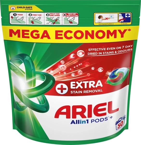 Ariel Extra Clean kapsule 50 ks