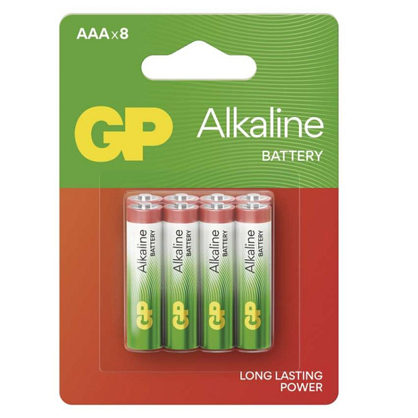 EMOS Alkalická baterie GP Alkaline AAA (LR03), 8 ks