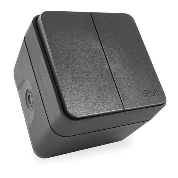 EMOS Cyklone přepínač dvojitý střídavý č. 6+6, IP55