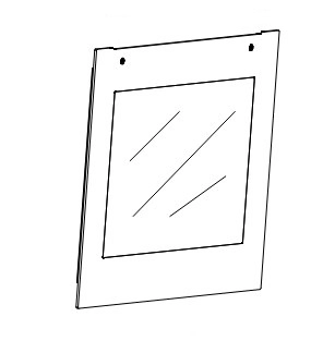 Sklo dverí rúry Beko vonkajšie 210442084