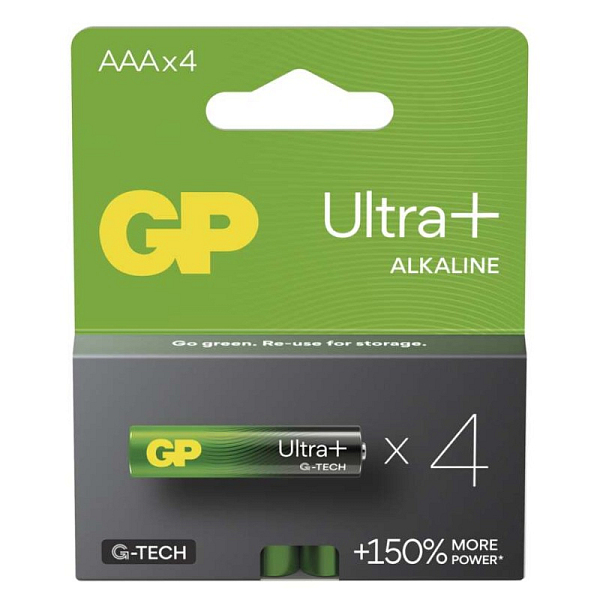 EMOS Alkalická baterie GP Ultra Plus AAA (LR03), 4 ks