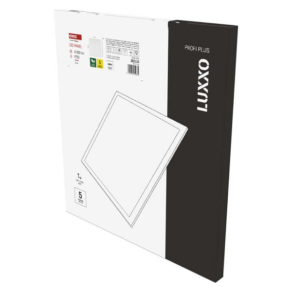 EMOS LED panel LUXXO backlit 60×60, čtvercový vestavný bílý, 22W neutr. b.
