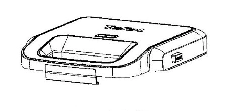 Horný kryt sendvičovača Tefal SS-9100042274