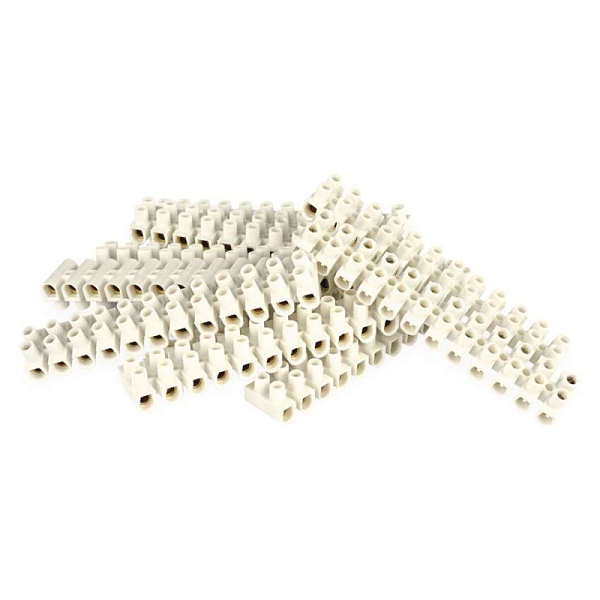EMOS Šroubová svorkovnice 12× 6–10 mm2, 450 V, bílá, 10 ks