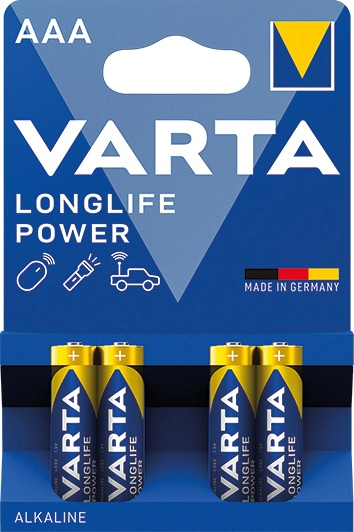 Baterie alkalická Varta Longlife Power AAA, LR03 4 ks