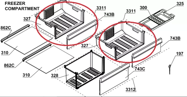 Kôš mrazničky Beko 4630942200