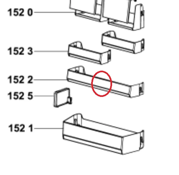 Police dveří Whirlpool  C00580650