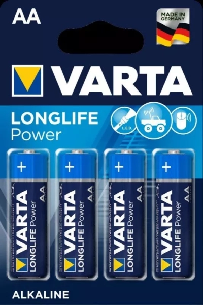 Baterie alkalická Varta Longlife Power AA, LR6 4 ks