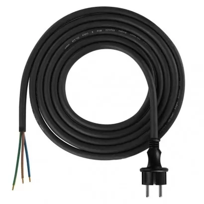 EMOS Flexo šňůra gumová 3× 1,5mm2, 3m, černá