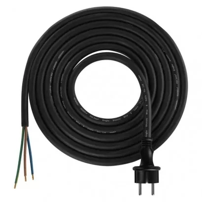 EMOS Flexo šňůra gumová 3× 2,5mm2, 3m, černá