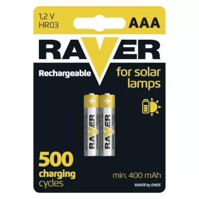EMOS Nabíjecí baterie do solárních lamp RAVER SOLAR AAA (HR03) 400 mAh, 2 ks