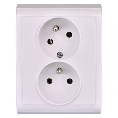 EMOS Zásuvka dvojitá PRAKTIK 4FN15088.901, bílá