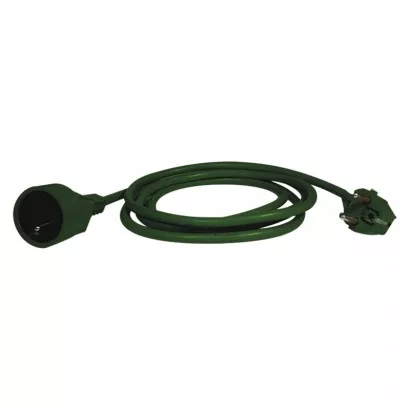 EMOS Prodlužovací kabel 5 m / 1 zásuvka / zelený / PVC / 1 mm2