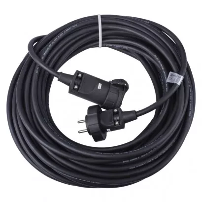 EMOS Venkovní prodlužovací kabel 20 m / 1 zásuvka / černý / guma / 230 V / 2,5 mm2