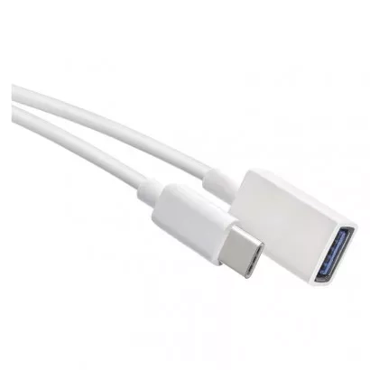 EMOS Datový OTG kabel USB-A 3.0 / USB-C 3.0  s funkcí redukce, 15 cm, bílý