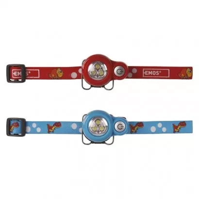 EMOS Dětská LED čelovka Dino, 2× CR2032, 8 ks, display box