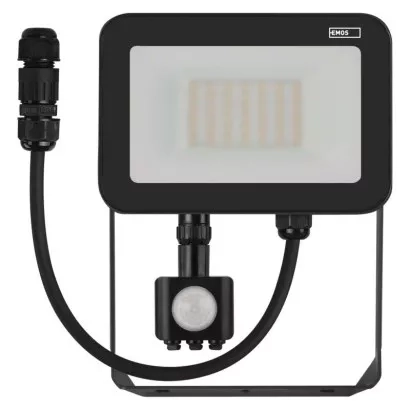 EMOS LED reflektor INOVO s pohybovým čidlem, 30W, antracit,  neutrální bílá
