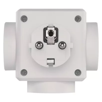 EMOS Rozbočovací zásuvka 3× kulatá, 2× USB