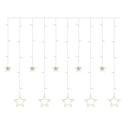 EMOS LED vánoční závěs – hvězdy, 185x105 cm, vnitřní, teplá bílá