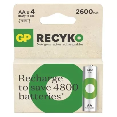 EMOS Nabíjecí baterie GP ReCyko 2600 AA (HR6), 4 ks