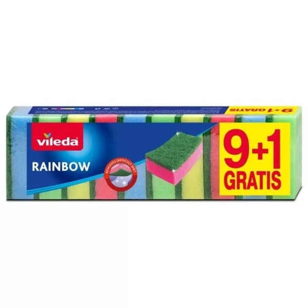VILEDA hubka Rainbow 9+1 ks