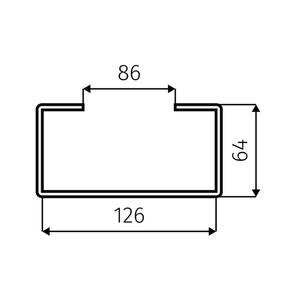 FABER Úchyt potrubí 126x65 mm