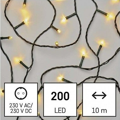 EMOS LED vánoční řetěz, 10 m, vnitřní, teplá bílá
