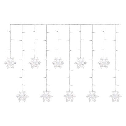 EMOS LED vánoční závěs – vločky, 135x50 cm, vnitřní, studená bílá